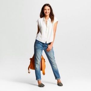 UNIVERSAL THREAD Short Sleeve Drapey Button Down S